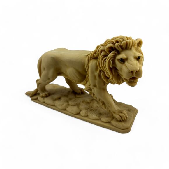 Vintage Lion Figurine Sculpture Statue Resin Single Bookend Decor - Picture 3 of 16